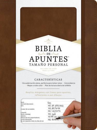 Biblia RVR1960 Biblia de Apuntes Tamaño Manual, Imitación Piel, Color Café