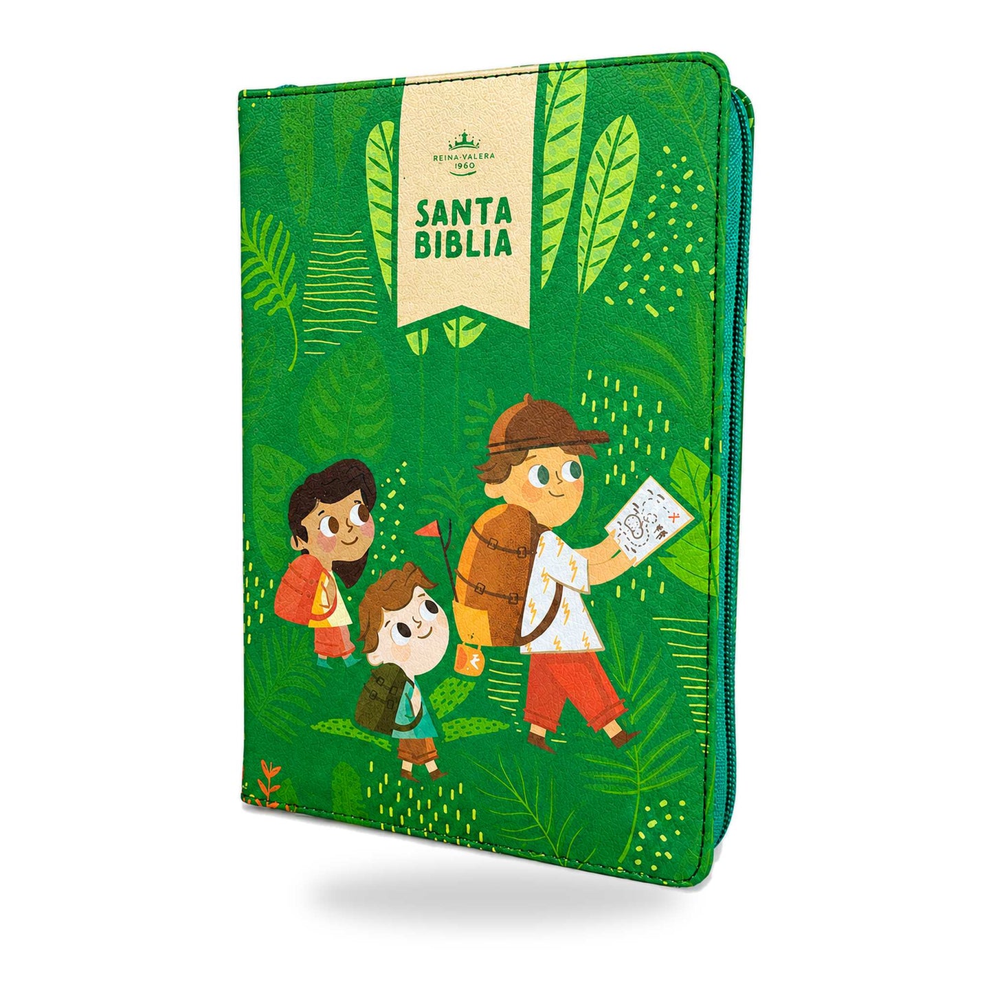 Biblia RVR1960 Imitación Piel, Tamaño Manual, Interactiva, Con Cierre