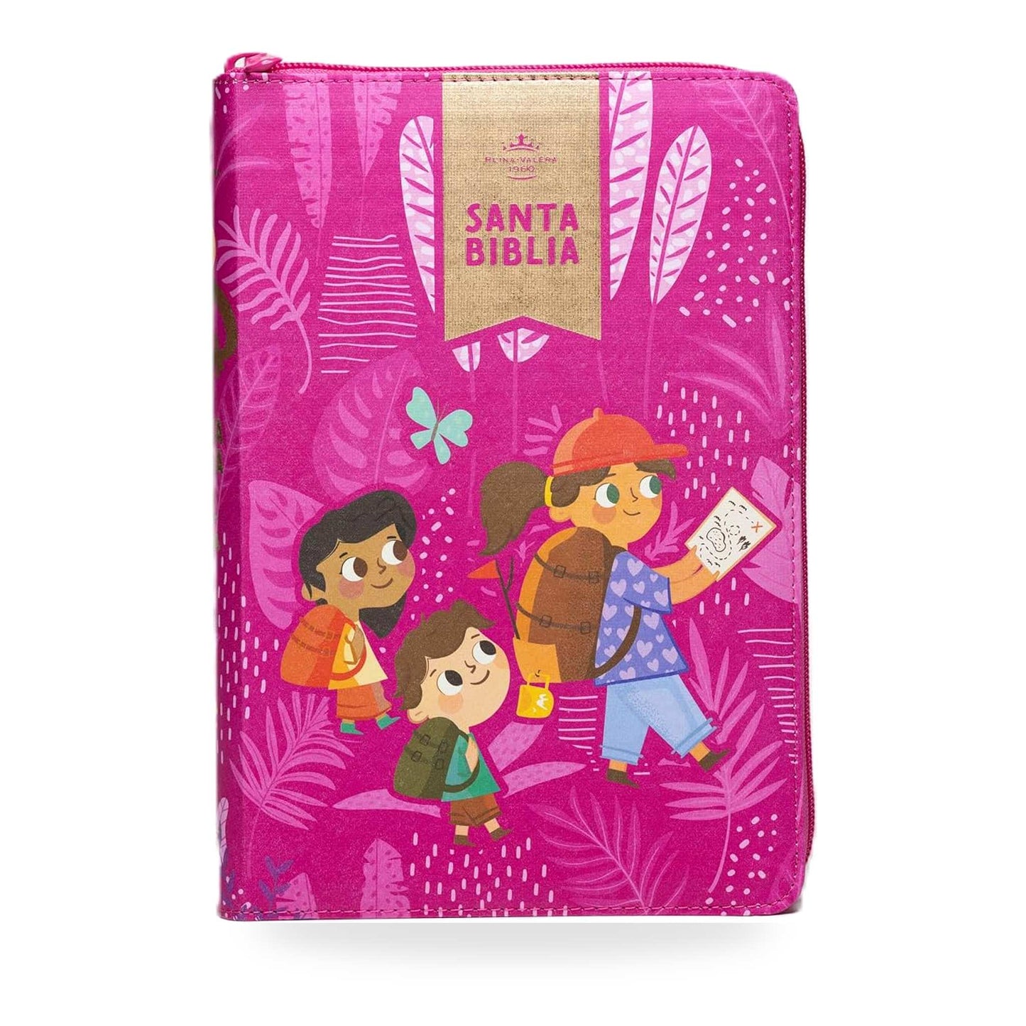 Biblia RVR1960 Imitación Piel, Tamaño Manual, Interactiva, Con Cierre