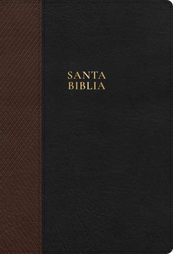 RVR1960 Imitation Leather Bible, Super Giant Size, Black and Brown With Ind