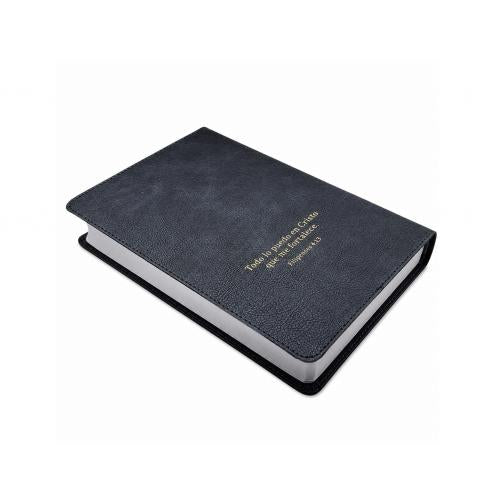 Biblia RVR60, Imitación Piel, Tamaño Manual, Color Ceniza León