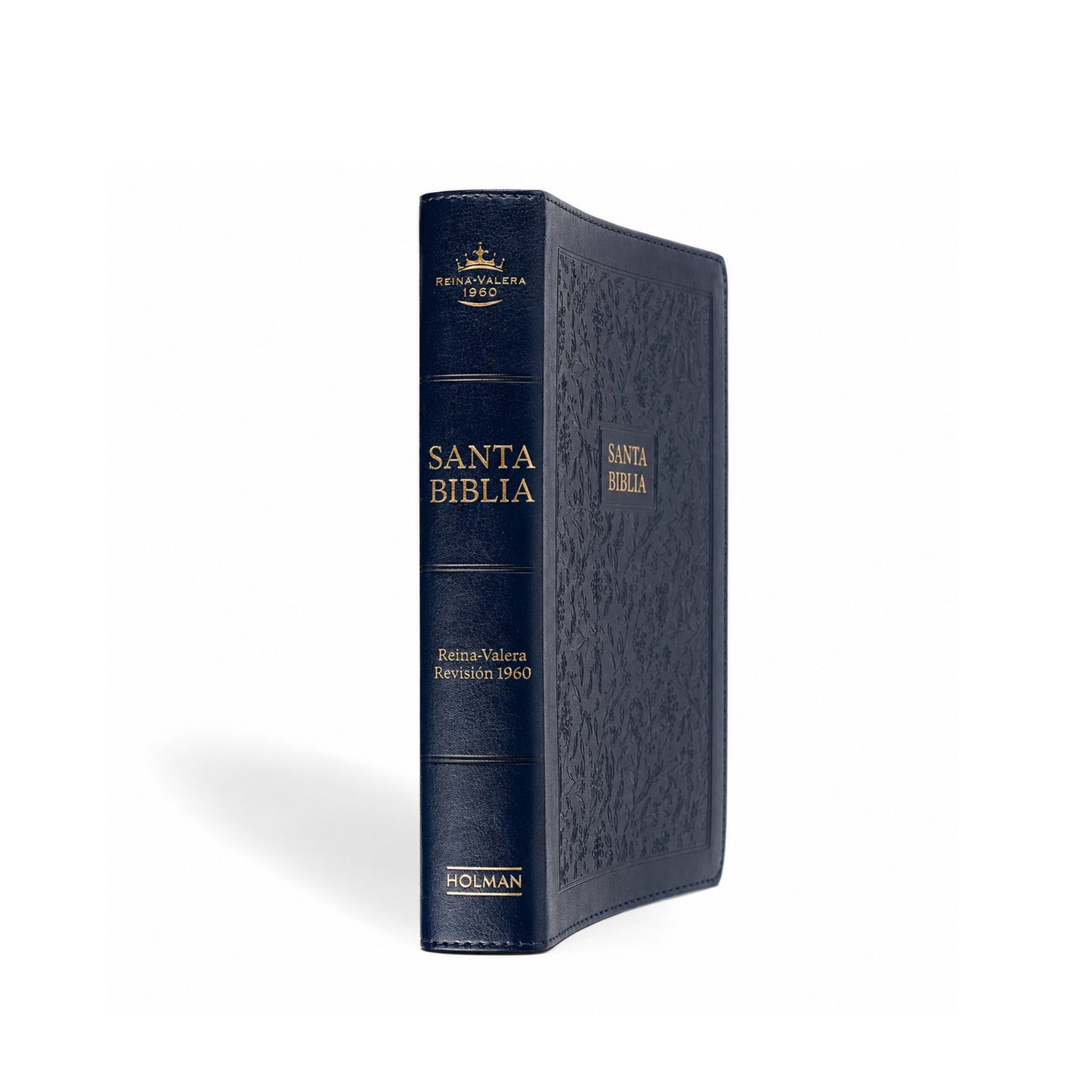 Biblia RVR60, Imitación Piel, Tamaño Manual, Color Azul Marino