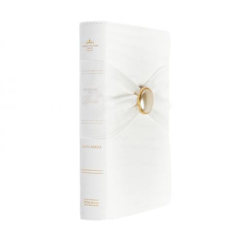 Reina Valera 1960 Bible, Wedding Keepsake, Imitation Leather, Compact Size, Bla