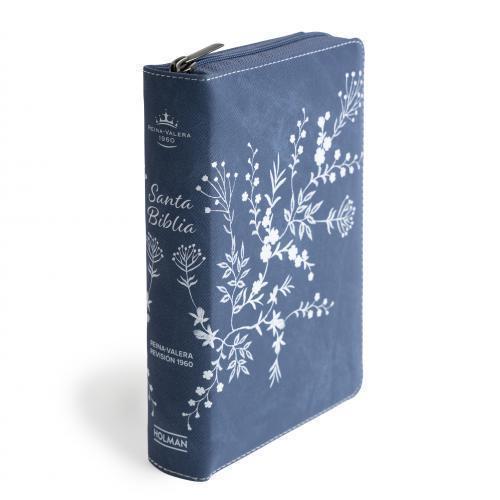 Reina Valera 1960 Bible Imitation Leather, Compact Size, Large Print with Zipper