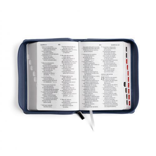 Reina Valera 1960 Bible Imitation Leather, Compact Size, Large Print with Zipper