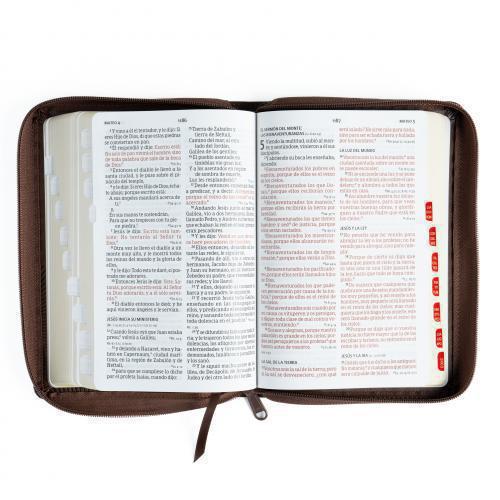 Biblia Reina Valera 1960 Imitación Piel, Tamaño Manual, Con Cierre e Indice