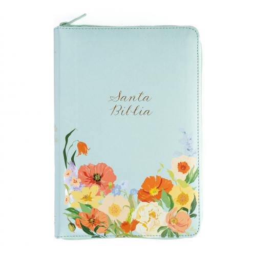 Reina Valera 1960 Bible, Imitation Leather, Manual Size, Zippered with Index
