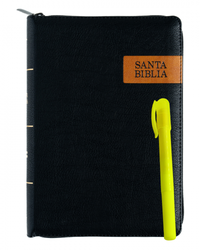 Biblia Reina Valera 1960 Imitación Piel, Tamaño Manual, Letra Grande, Con Cierre