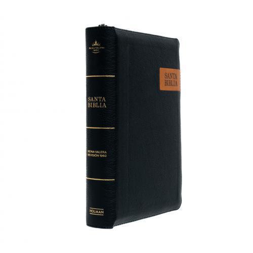 Biblia Reina Valera 1960 Imitación Piel, Tamaño Manual, Letra Grande, Con Cierre