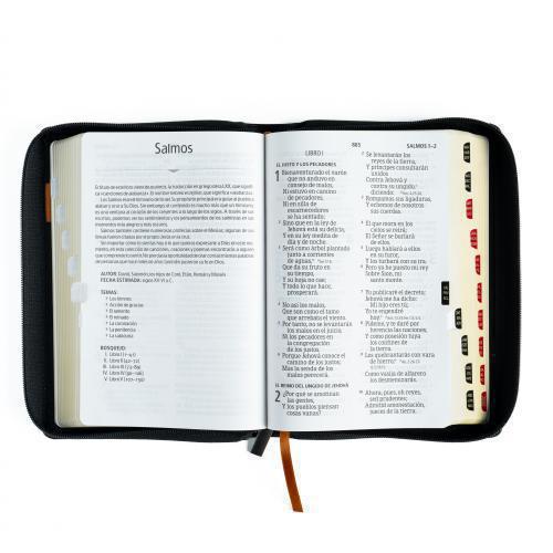 Biblia Reina Valera 1960 Imitación Piel, Tamaño Manual, Letra Grande, Con Cierre
