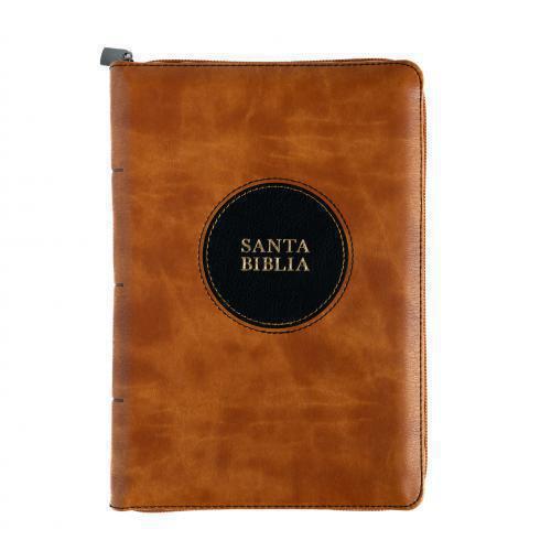 Biblia Reina Valera 1960 Imitación Piel, Tamaño Manual, Letra Grande, Con Cierre