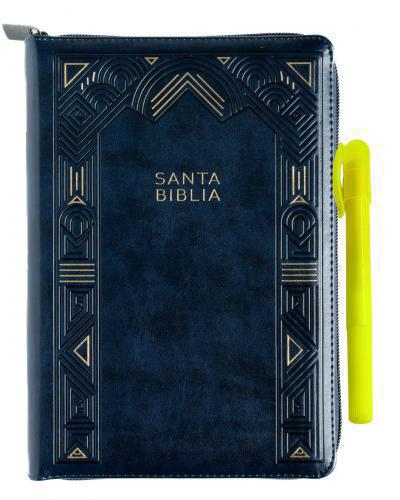 Biblia Reina Valera 1960 Imitación Piel, Tamaño Manual, Letra Grande, Con Cierre