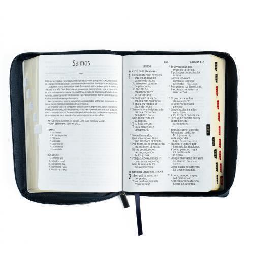 Biblia Reina Valera 1960 Imitación Piel, Tamaño Manual, Letra Grande, Con Cierre
