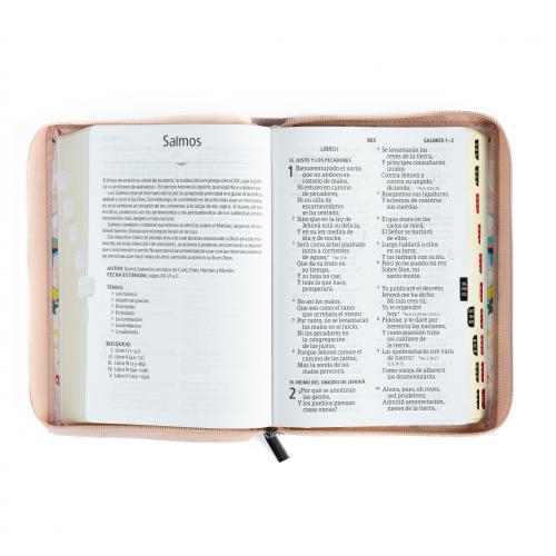 Biblia Reina Valera 1960 Imitación Piel, Tamaño Manual, Letra Grande, Con Cierre