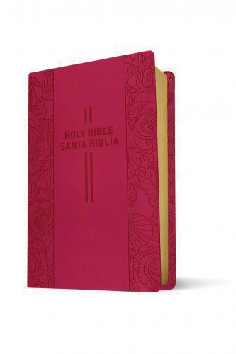 Biblia Bilingüe NTV/NLT, Tamaño Grande, Imitación Piel, Color Rosa Floral