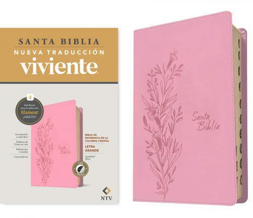 Biblia NTV, Imitación Piel, Tamaño Gigante con Indice, Color Rosa