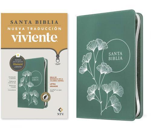 Biblia NTV, Imitación Piel, Tamaño Gigante con Cierre e índice, Color Verde