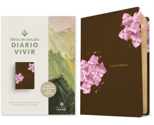 Biblia de estudio del diario vivir NTV, Imitacion Piel, Color Cafe/Rosa