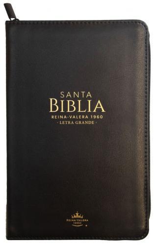 RVR1960 Imitation Bible, Manual Size, Black with Zipper