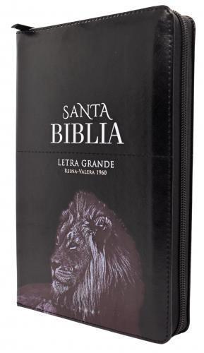 Biblia RVR1960 Tamaño Manual, Imitación Piel, Color Negro, Con Cierre e Indice