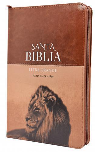 RVR1960 Manual Size Bible, Leathersoft, Brown, Zippered, Indexed