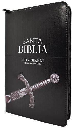 RVR1960 Manual Size Bible, Imitation Leather, Black, with Zipper and Index