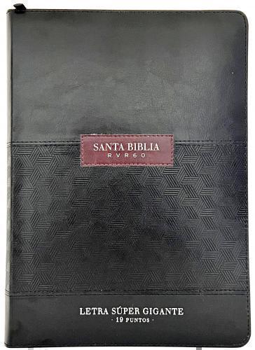 RVR1960 Super Giant Print Bible, Imitation Leather, Black, Zippered
