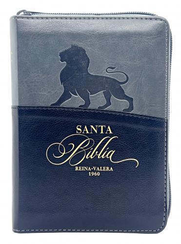 Biblia RVR1960, Imitación Piel, Tamaño Bolsillo Con Cierre e Indice, Color Negro