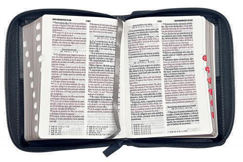 RVR1960 Bible, Imitation Leather, Pocket Size with Zipper and Index, Black