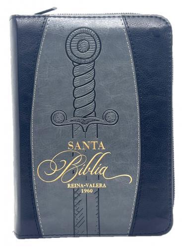 RVR1960 Bible Imitation Leather, Pocket Size with Zipper and Index, Black