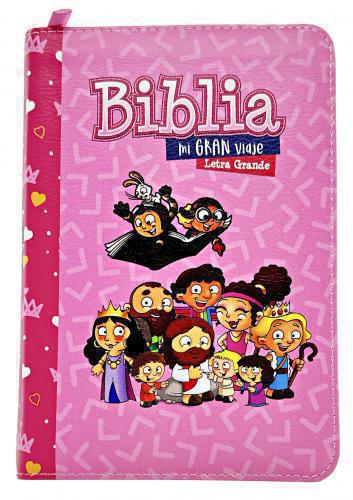 My Great Journey Bible Reina Valera 1960, Imitation Leather, Pink With Zipper
