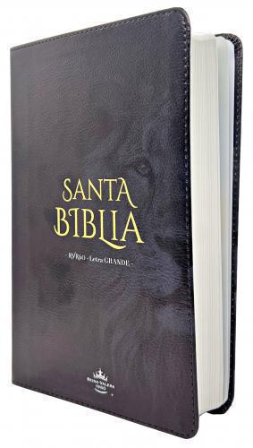 Biblia RVR1960, Tamaño Manual, Imitación Piel, Letra Grande, Diseño Sombra León