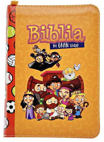 Biblia Mi Gran Viaje Reina Valera 1960, Imitación Piel, Con Cierre, Amarillo