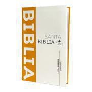 Biblia Tapa Flex, Tamaño Manual, Diseño Amarillo/Blanco