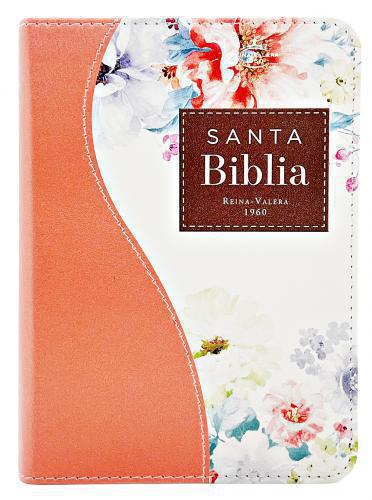 Biblia RVR1960 Imitación Piel, Tamaño Bolsillo, Color Coral