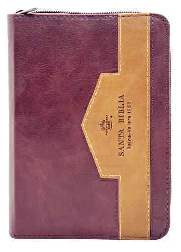 RVR1960 Imitation Leather Bible, Pocket Size with Zipper and Index, Brown