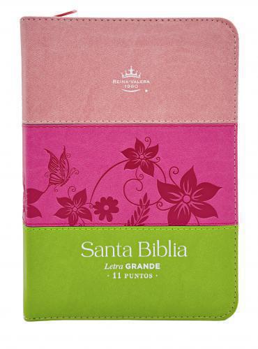 Biblia RVR1960 Tamaño Compacta, Imitación Piel, Colección Tricolor, Letra Grande