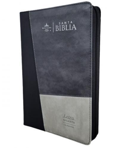Biblia RVR1960, Imitación Piel, Tamaño Manual, Letra Grande, Cierre e Indice