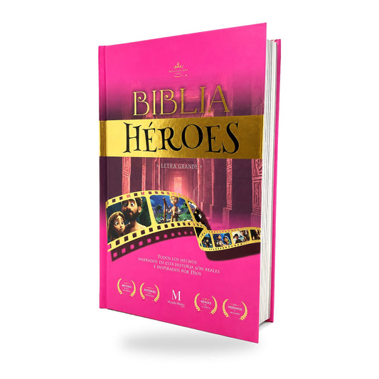 RVR1960 Heroes Bible, Hardcover, Handy Size, Pink
