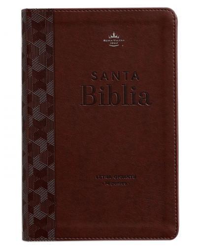 Biblia RVR1960 Imitación Piel, Tamaño Manual, Letra Grande, Café