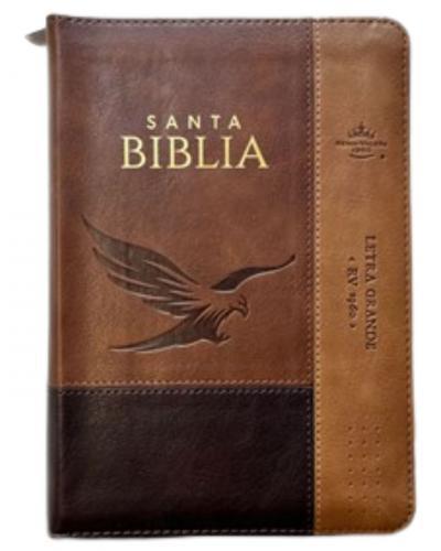 RVR1960 Bible, Imitation Leather, Portable Size with Zipper and Index, Tricolor Ag