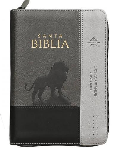 Biblia RVR1960, Imitación Piel, Tamaño Portatil Con Cierre e Indice, Tricolor Le