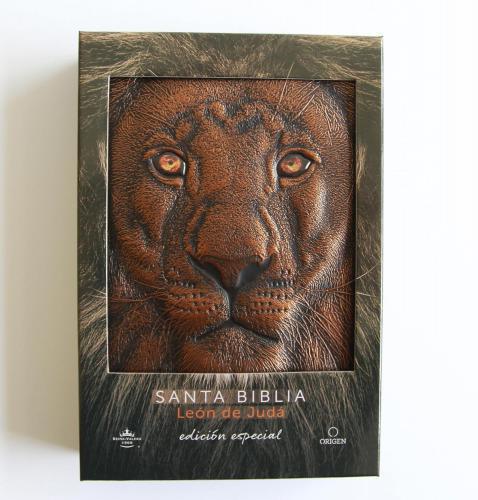 Biblia Reina Valera 1960 Imitación Piel Tamaño Manual Diseño León De Juda Bronce