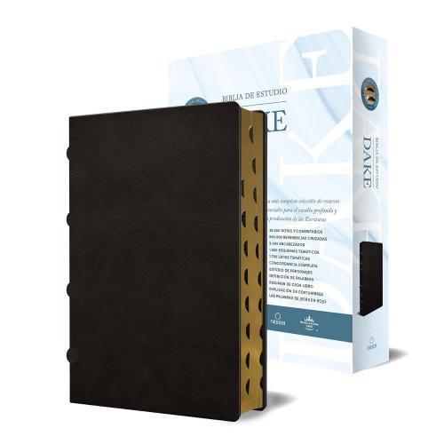 Biblia RVR1960, Estudio Dake, Imitación Piel, Color Negro Con Indice