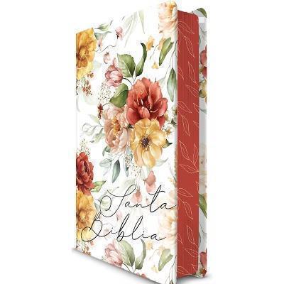Biblia RVR1960 Pasta Dura, Tamaño Manual, Diseño Flores Rosadas