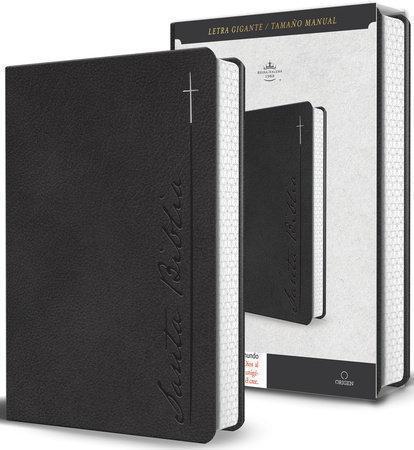 Biblia RVR1960 Tamaño Manual, Imitación Piel, Letra Gigante, Diseño Gris Carbon