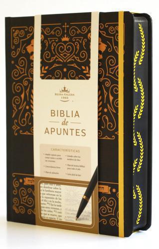 Biblia de Apuntes RVR 1960 Tapa dura, Negro y oro