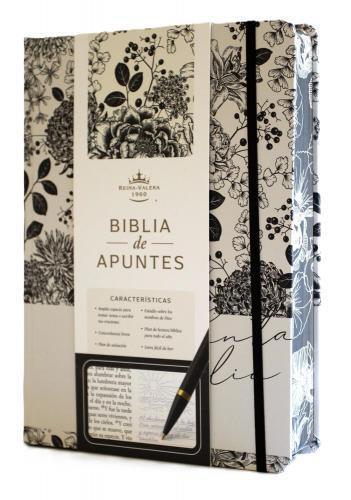 Biblia De Apuntes, RVR1960, Pasta Dura, Color Blanco y Negro