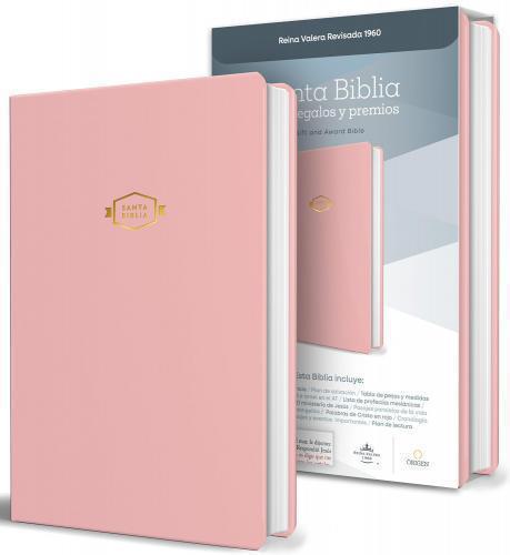 Biblia RVR1960, Cubierta Vinyl, Tamaño Manual Para Regalos y Premios, Color Rosa