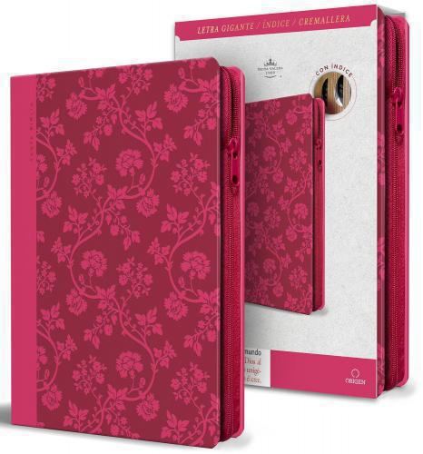 Biblia RVR 1960, Imitación Piel, Tamaño Manual con Cierre e Indice, Rosa
